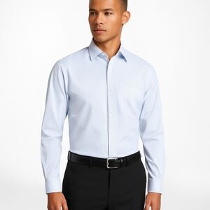 Brooks Brothers White Blue Pinstripe 15 1/2-32